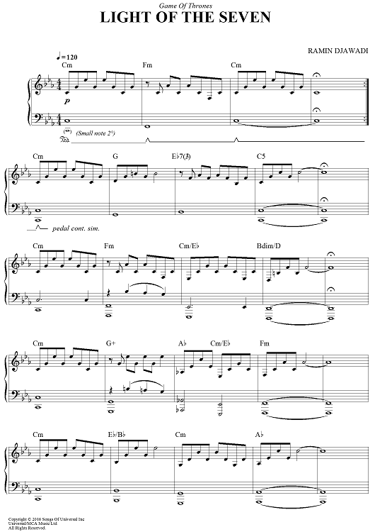 Télécharger photo light of the seven violin sheet music png