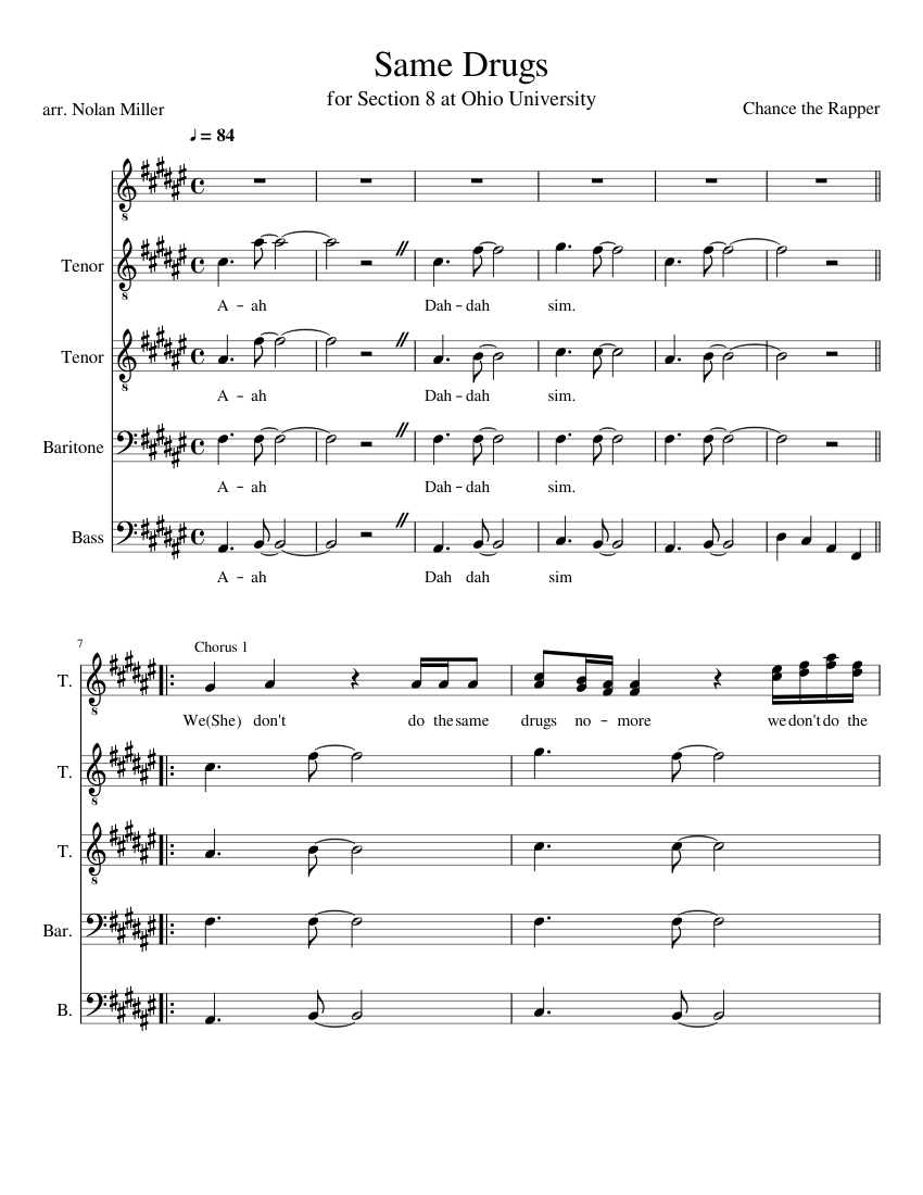 Télécharger photo same drugs piano sheet music png