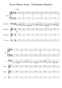 Télécharger photo seven nation army postmodern jukebox sheet music png