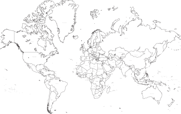 Télécharger photo world map black and white png